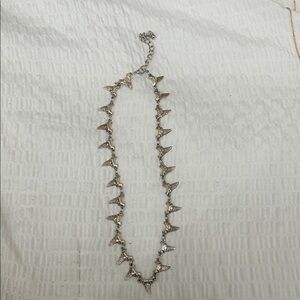 Silver and Gold Shark Teeth Women's Necklace